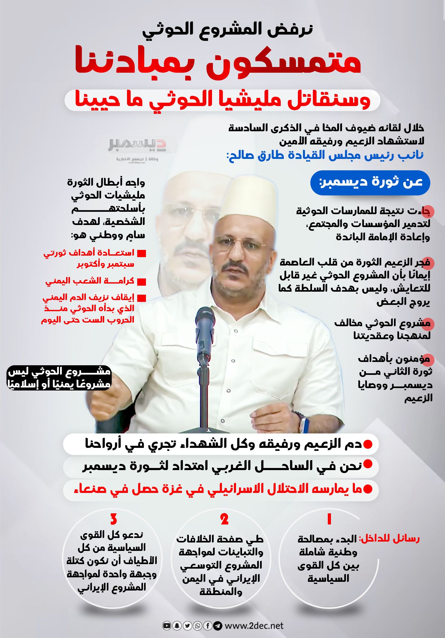 أنفوجرافيك| متمسكون بمبادئنا وسنقاتل مليشيا الحوثي ما حيينا